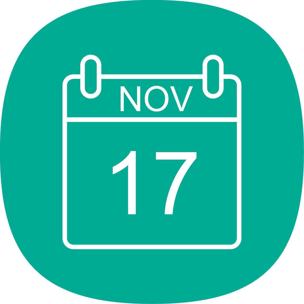 November Line Curve Icon Design vector