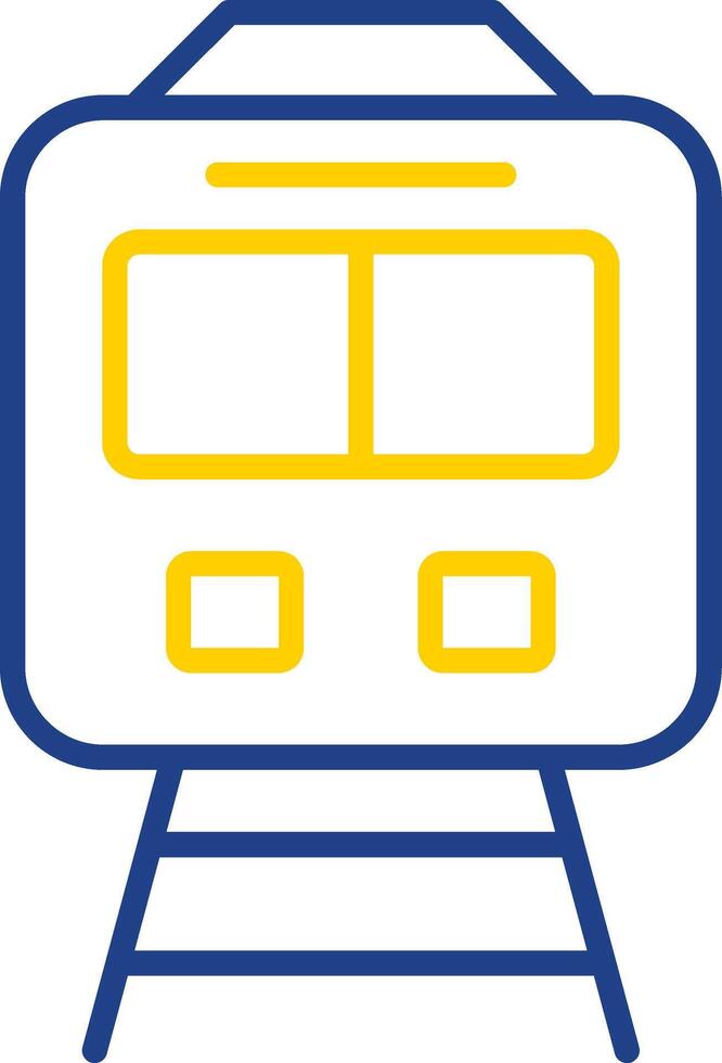Train Line Two Colour Icon Design vector