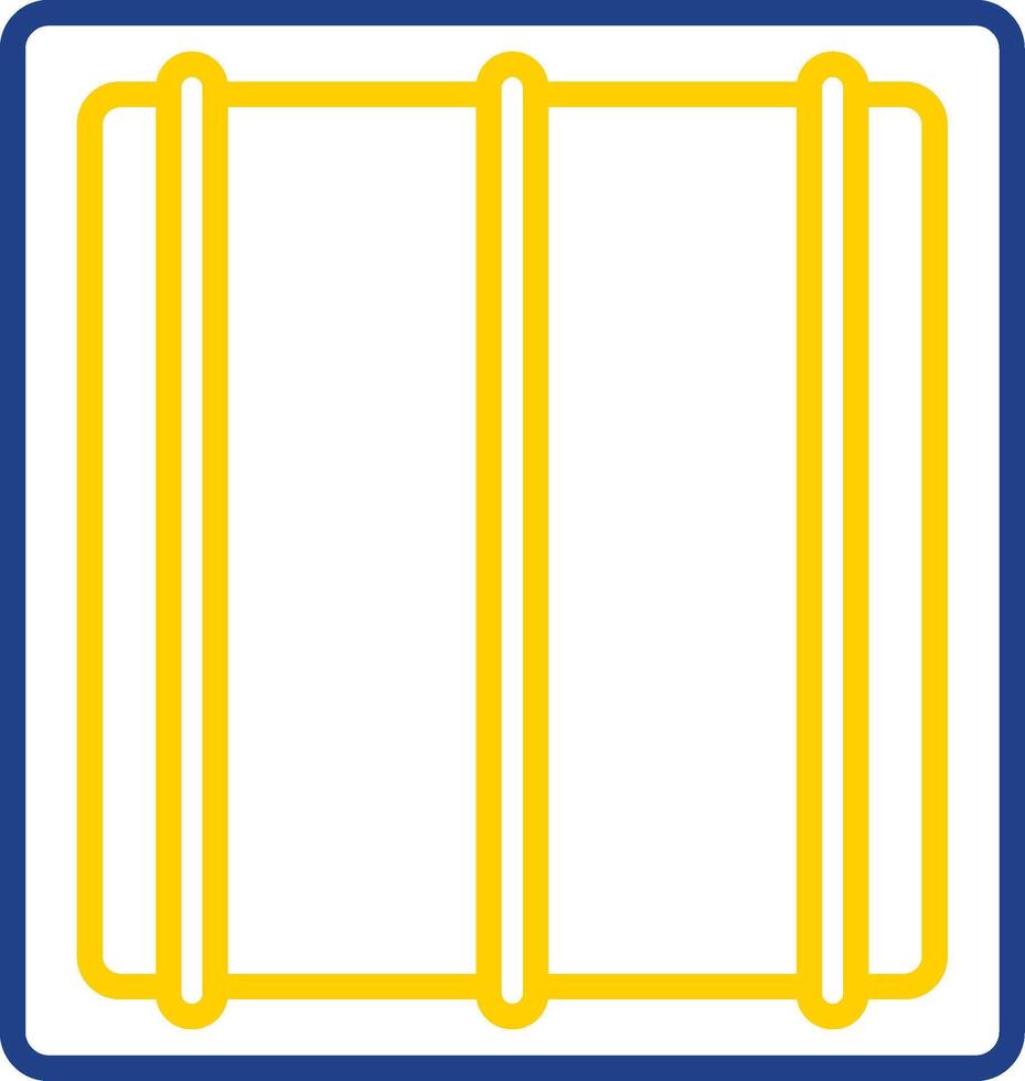 Jail Line Two Colour Icon Design vector
