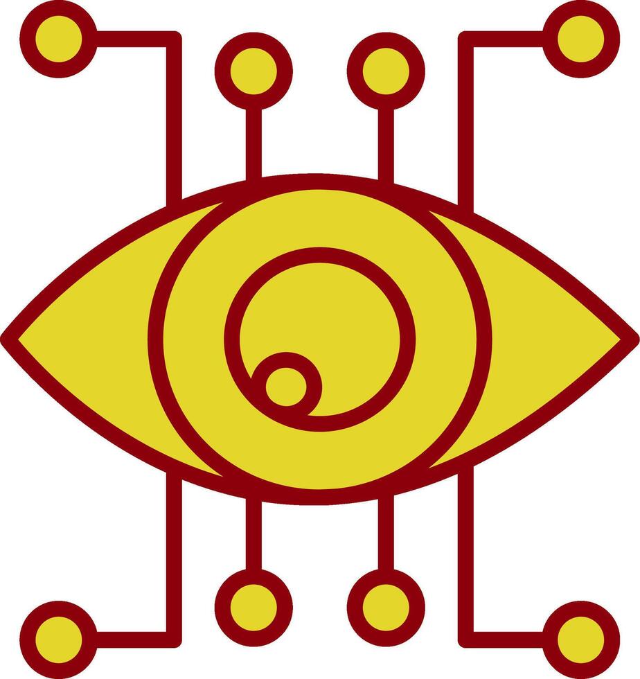 Eye Recognition Vintage Icon Design vector