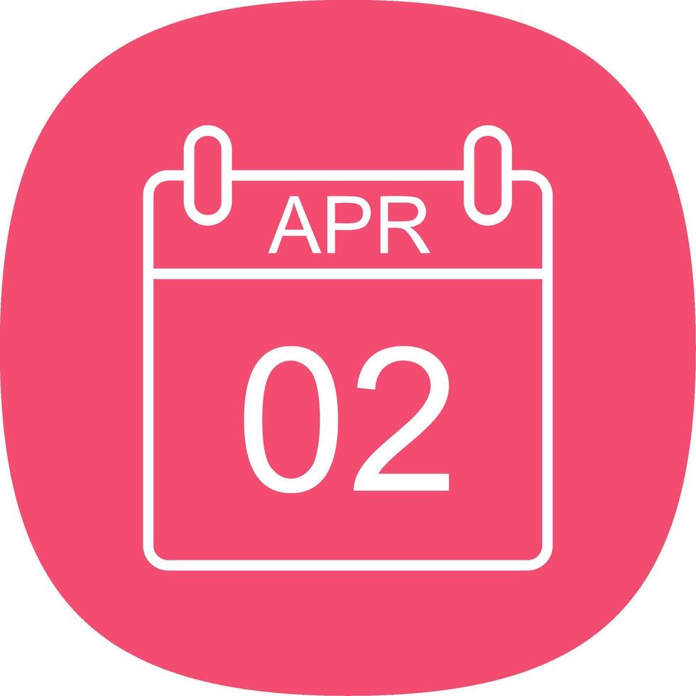 April Line Curve Icon Design vector