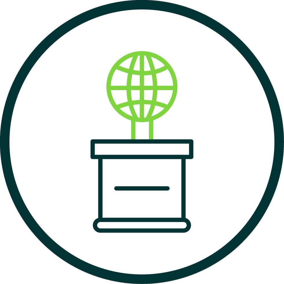 World Line Circle Icon Design vector