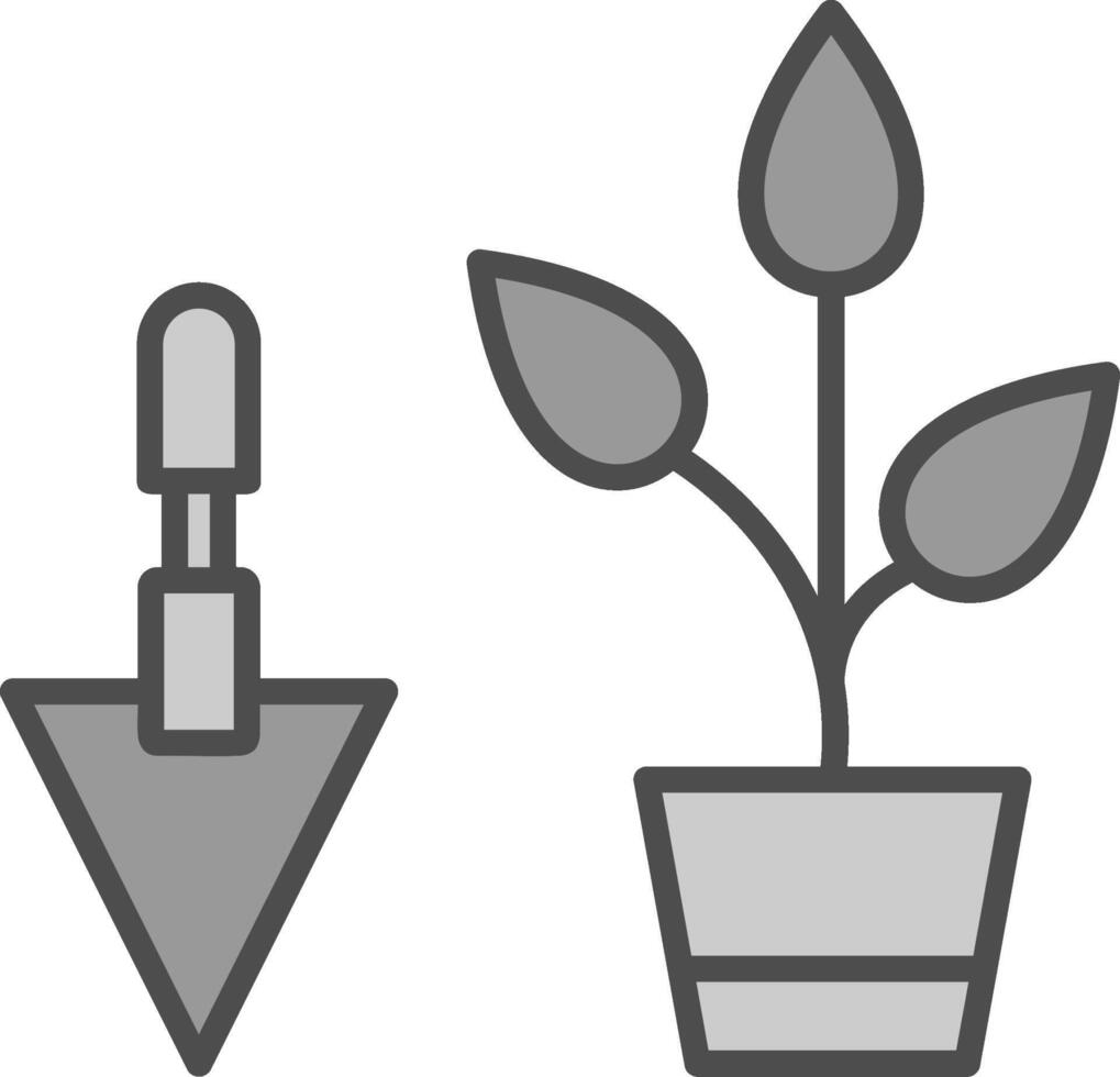 Gardening Line Filled Greyscale Icon Design vector