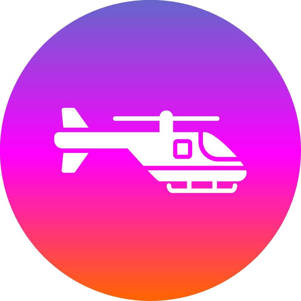 Helicopter Glyph Gradient Circle Icon Design vector