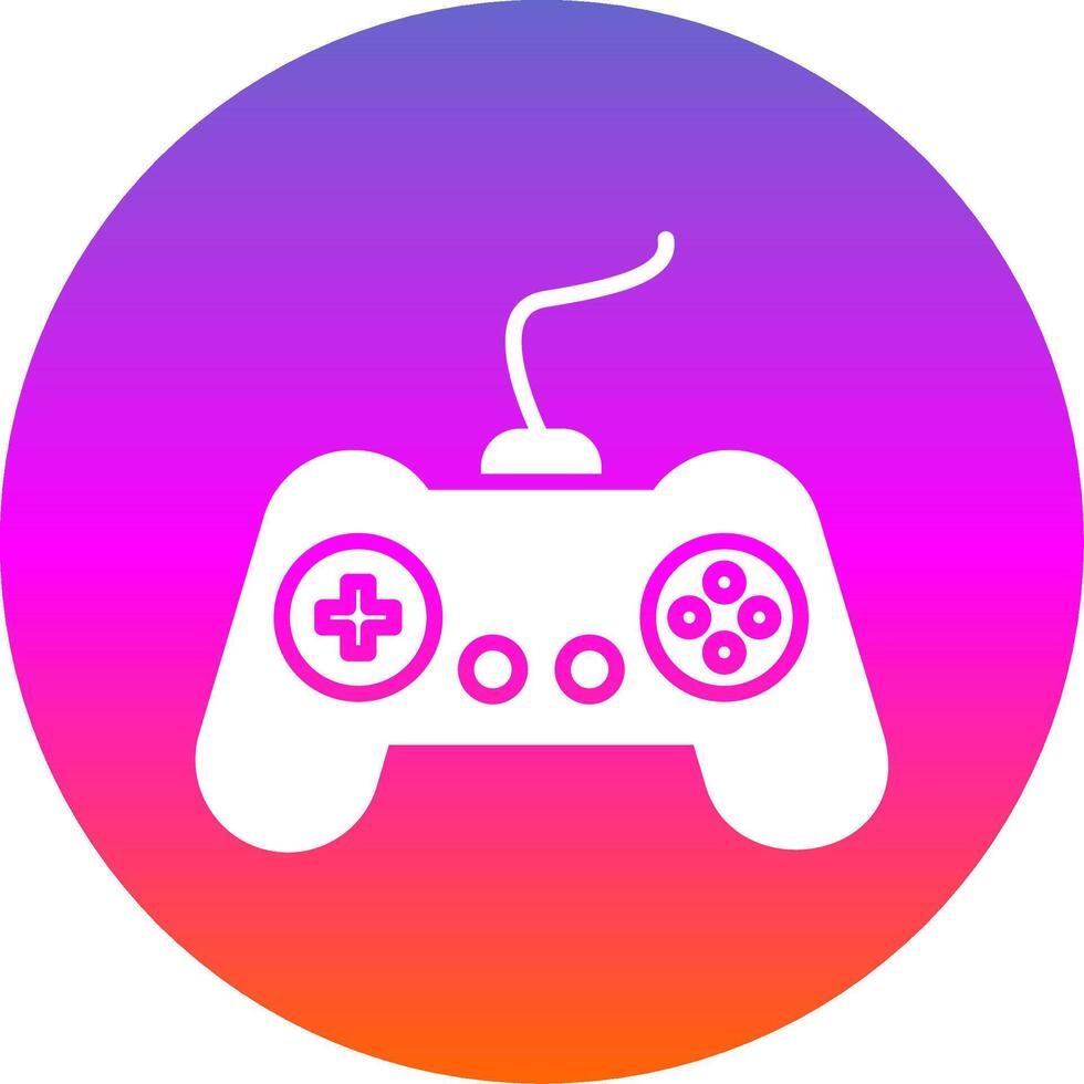 Gamer Glyph Gradient Circle Icon Design vector