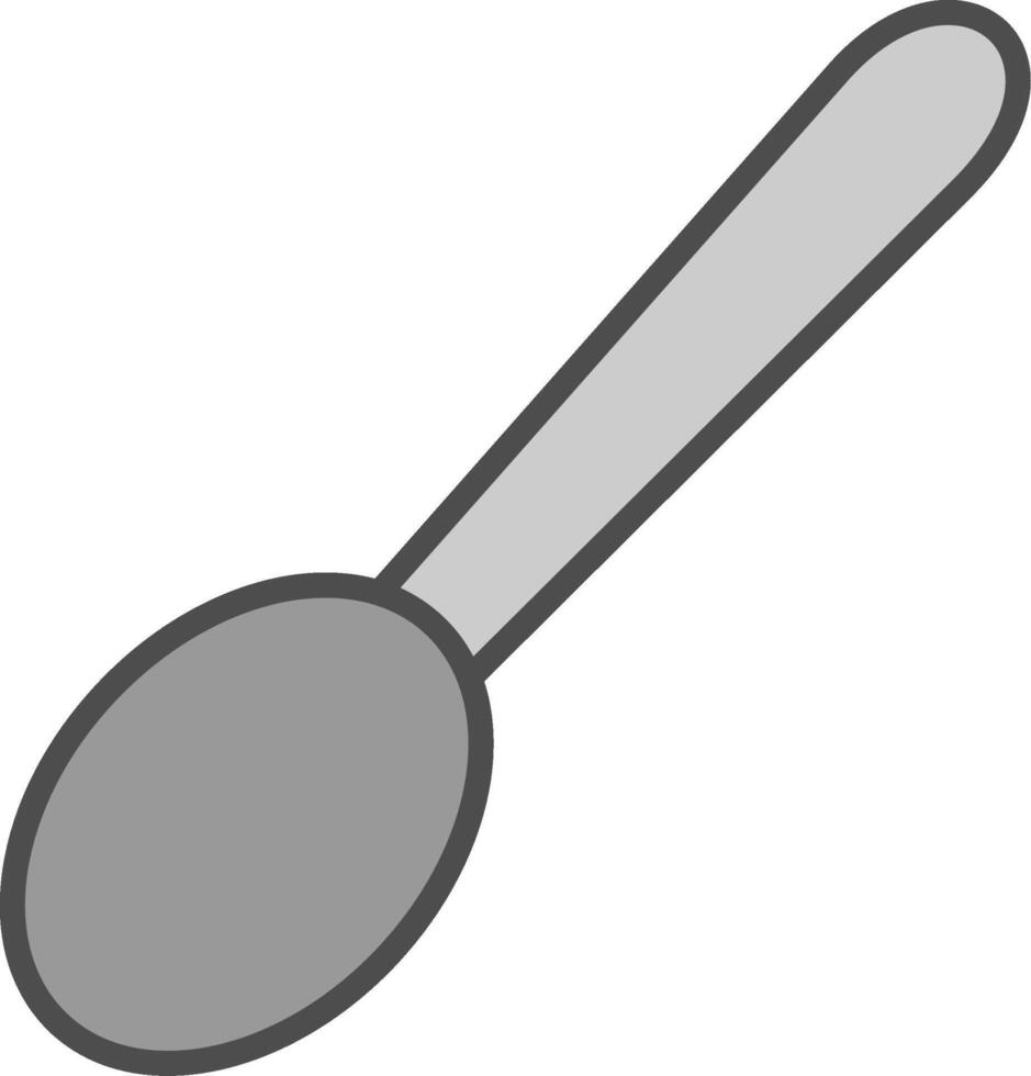 Spoon Line Filled Greyscale Icon Design vector