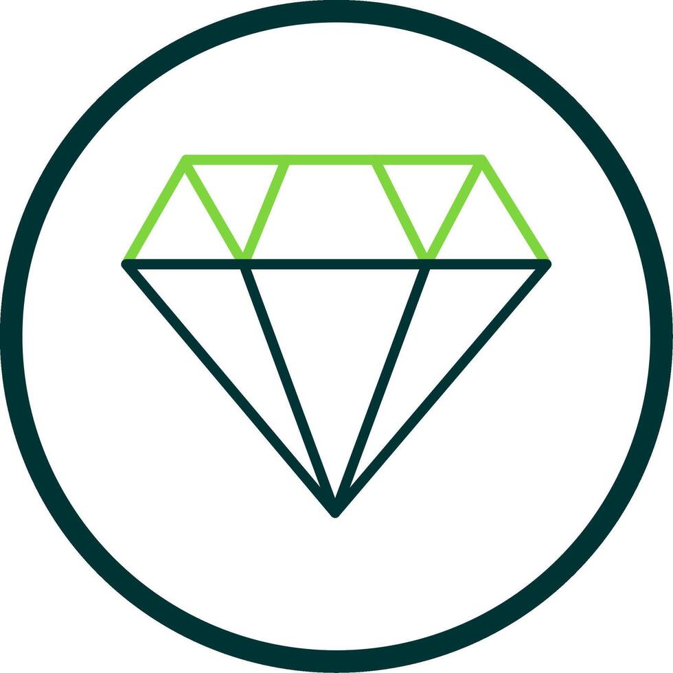 Diamond Line Circle Icon Design vector