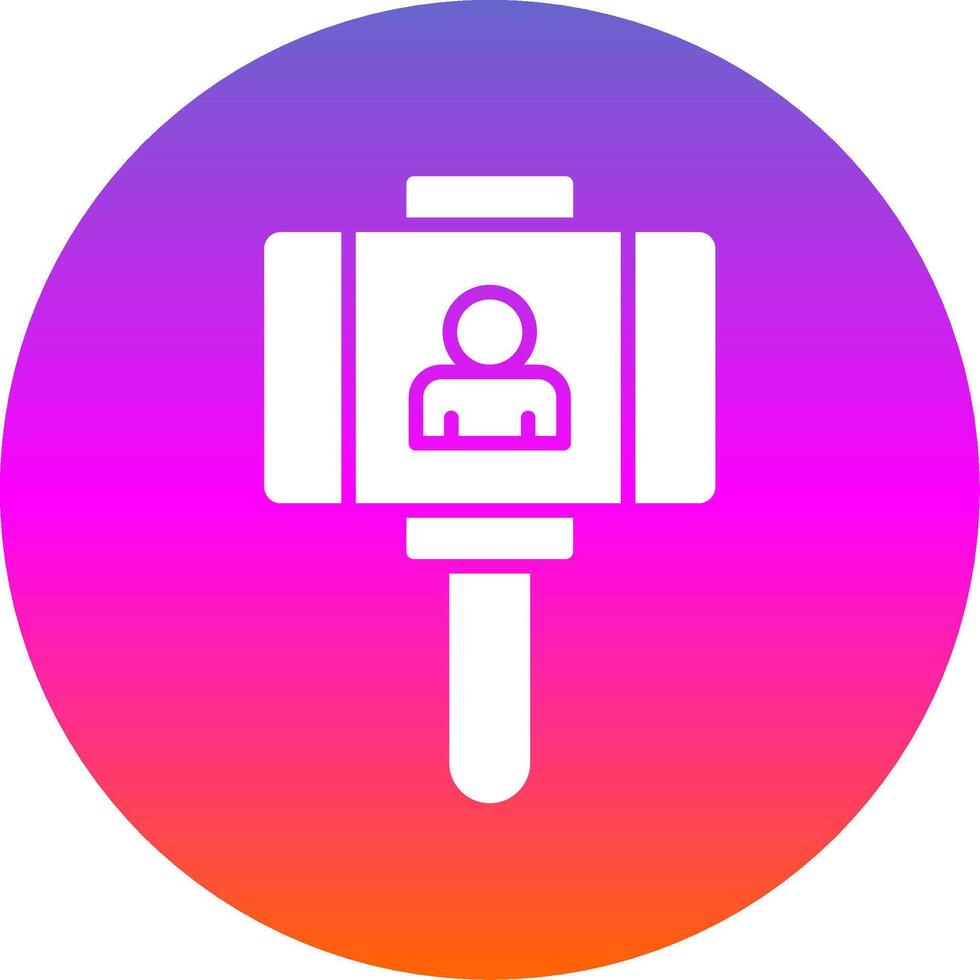 Vlogger Glyph Gradient Circle Icon Design vector