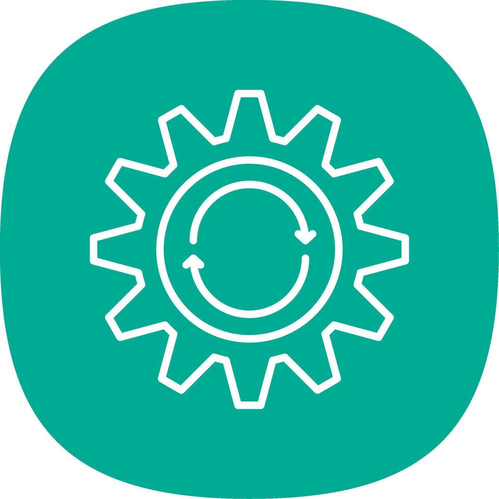Repeat Line Curve Icon Design vector
