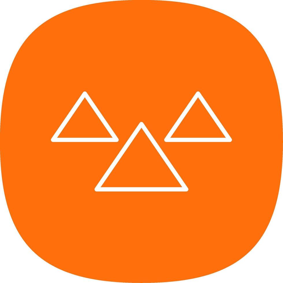 Triangles Line Curve Icon Design vector