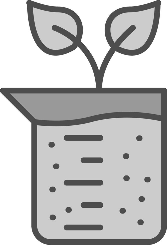 Beaker Line Filled Greyscale Icon Design vector