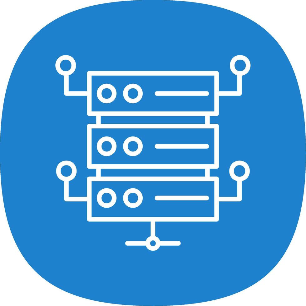 base de datos Architecutre línea curva icono diseño vector