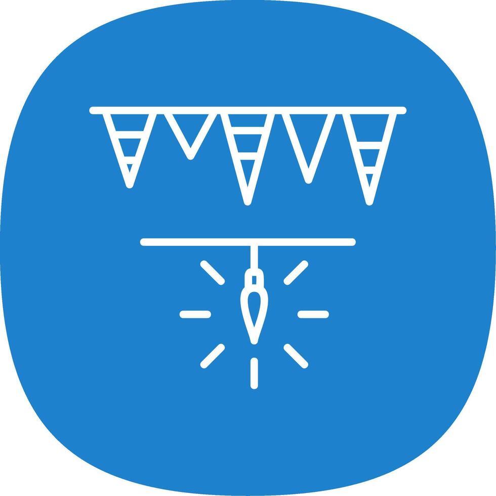Garlands Line Curve Icon Design vector