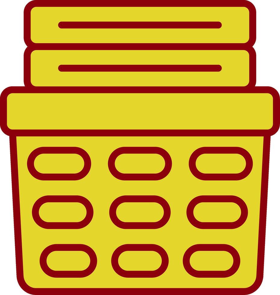 Laundry Basket Vintage Icon Design vector