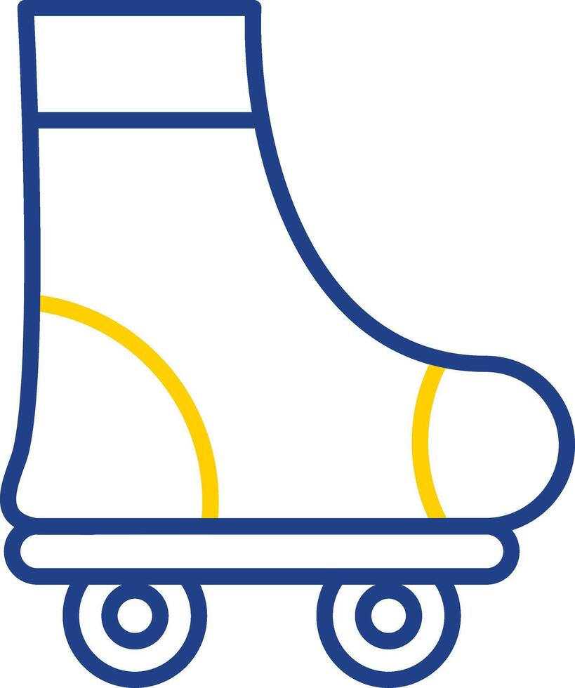 Roller Skate Line Two Colour Icon Design vector