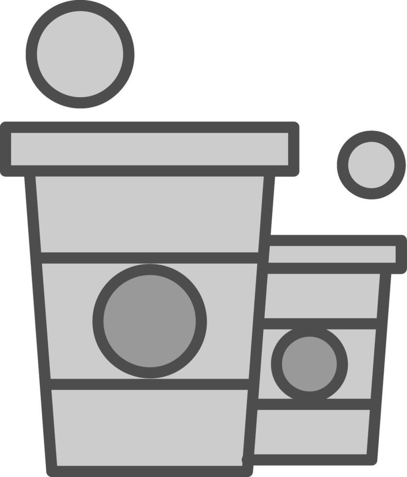 Beer Pong Line Filled Greyscale Icon Design vector