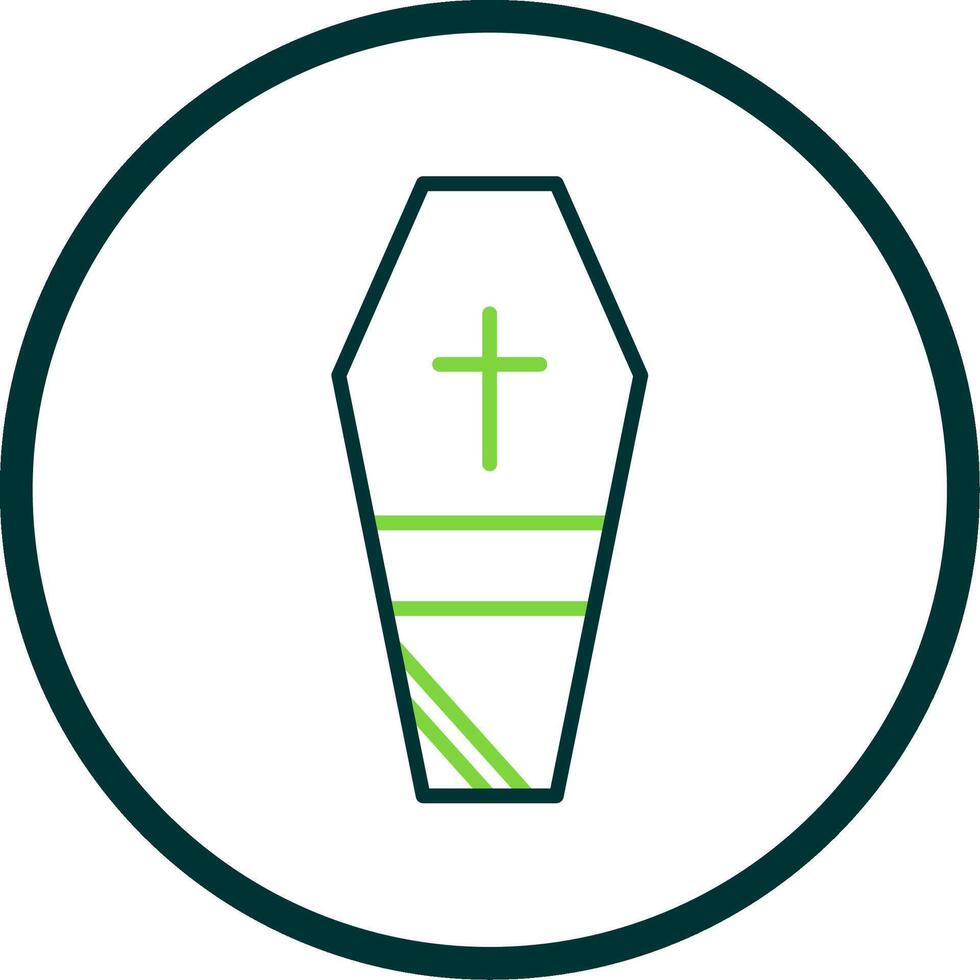 Coffin Line Circle Icon Design vector