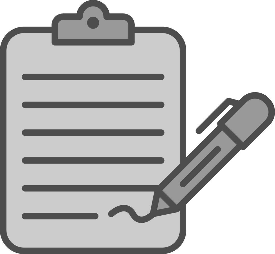 Check List Line Filled Greyscale Icon Design vector