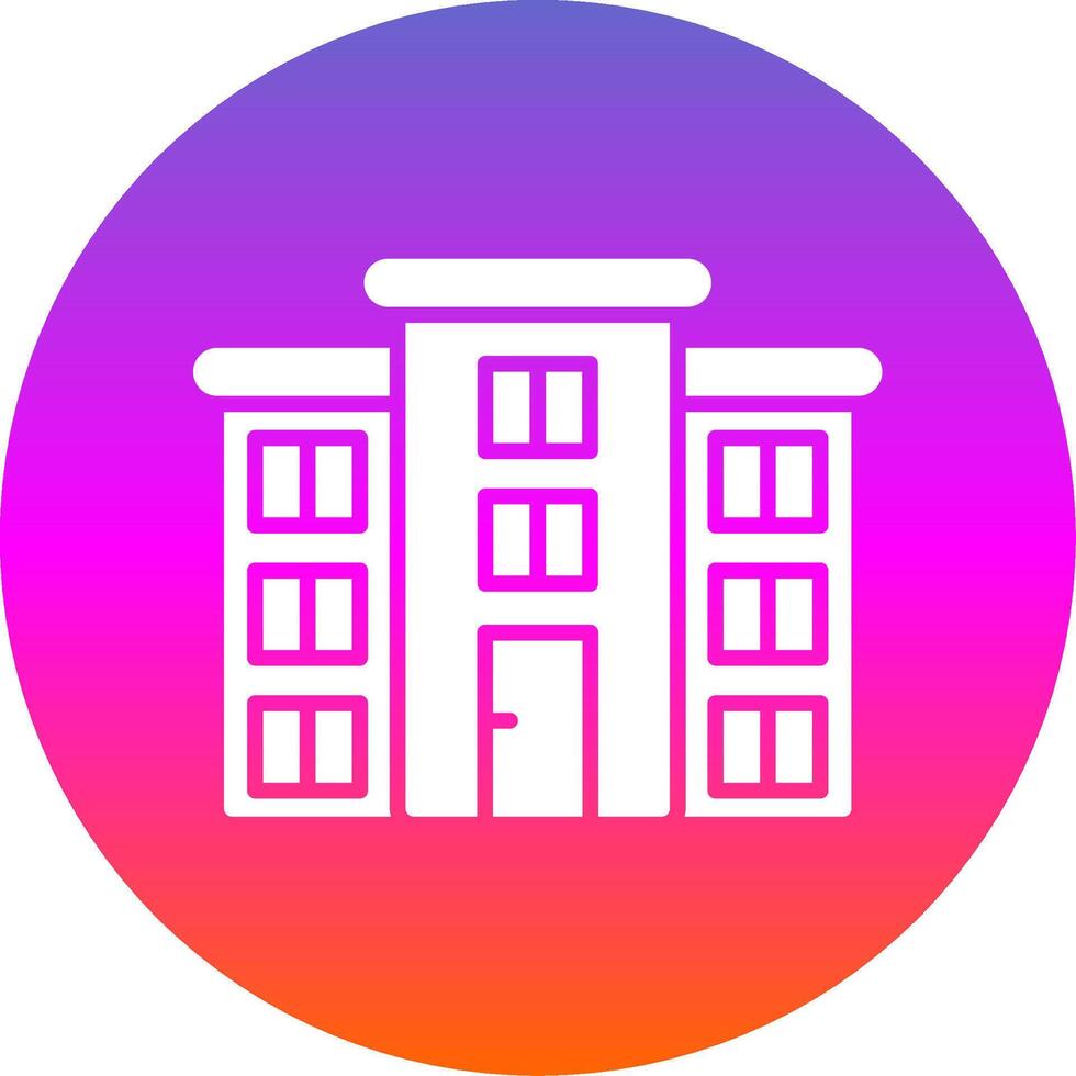 Flat Glyph Gradient Circle Icon Design vector