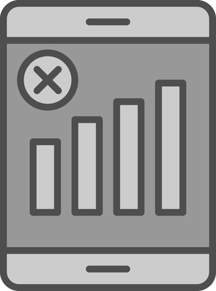 No Signal Line Filled Greyscale Icon Design vector