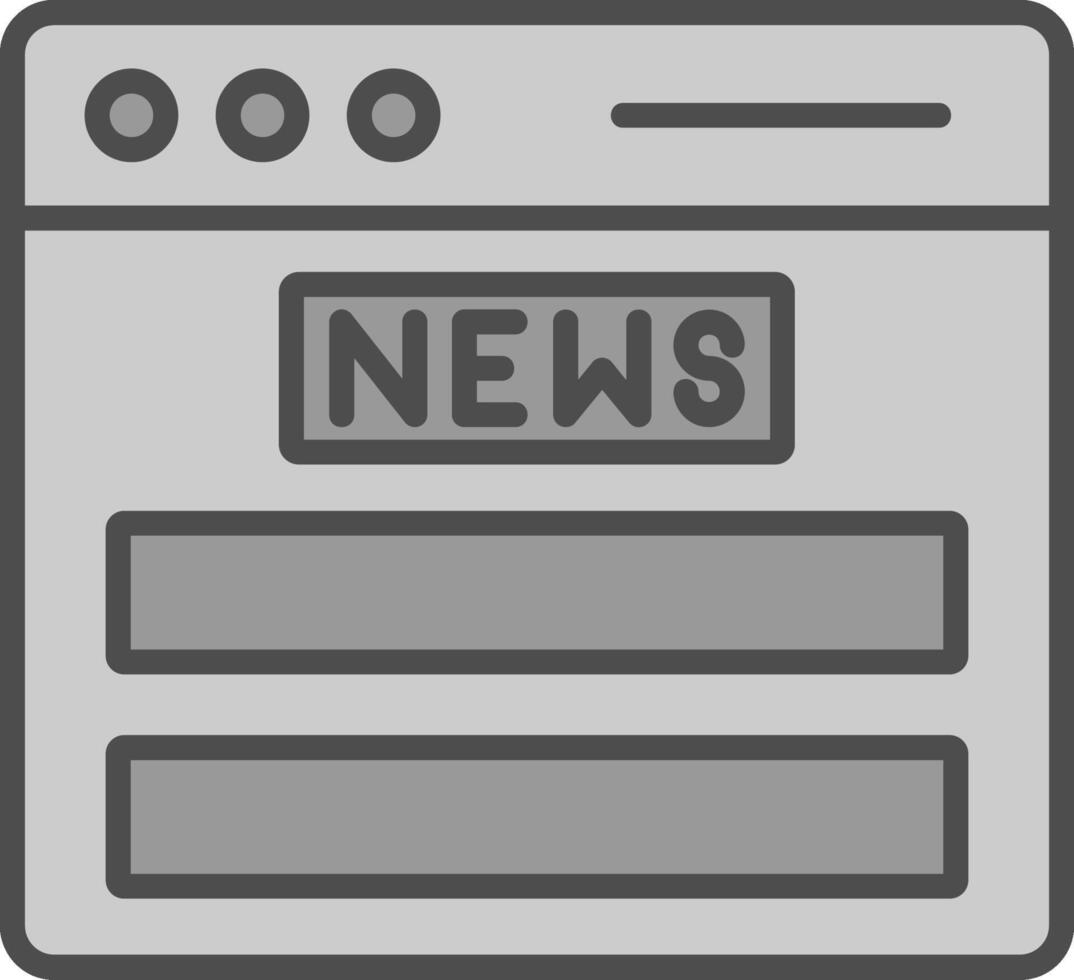 News Feed Line Filled Greyscale Icon Design vector