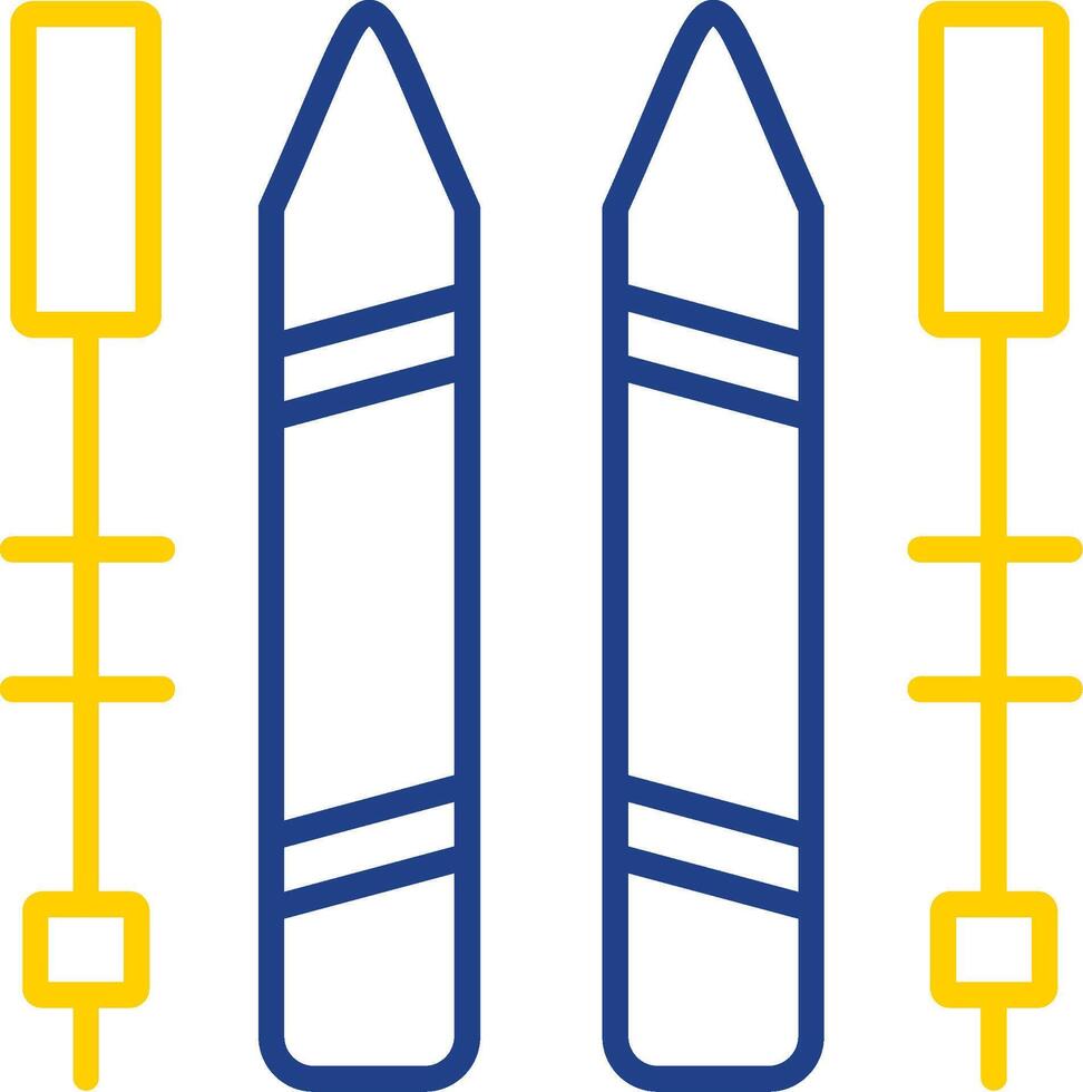 Skiing Line Two Colour Icon Design vector