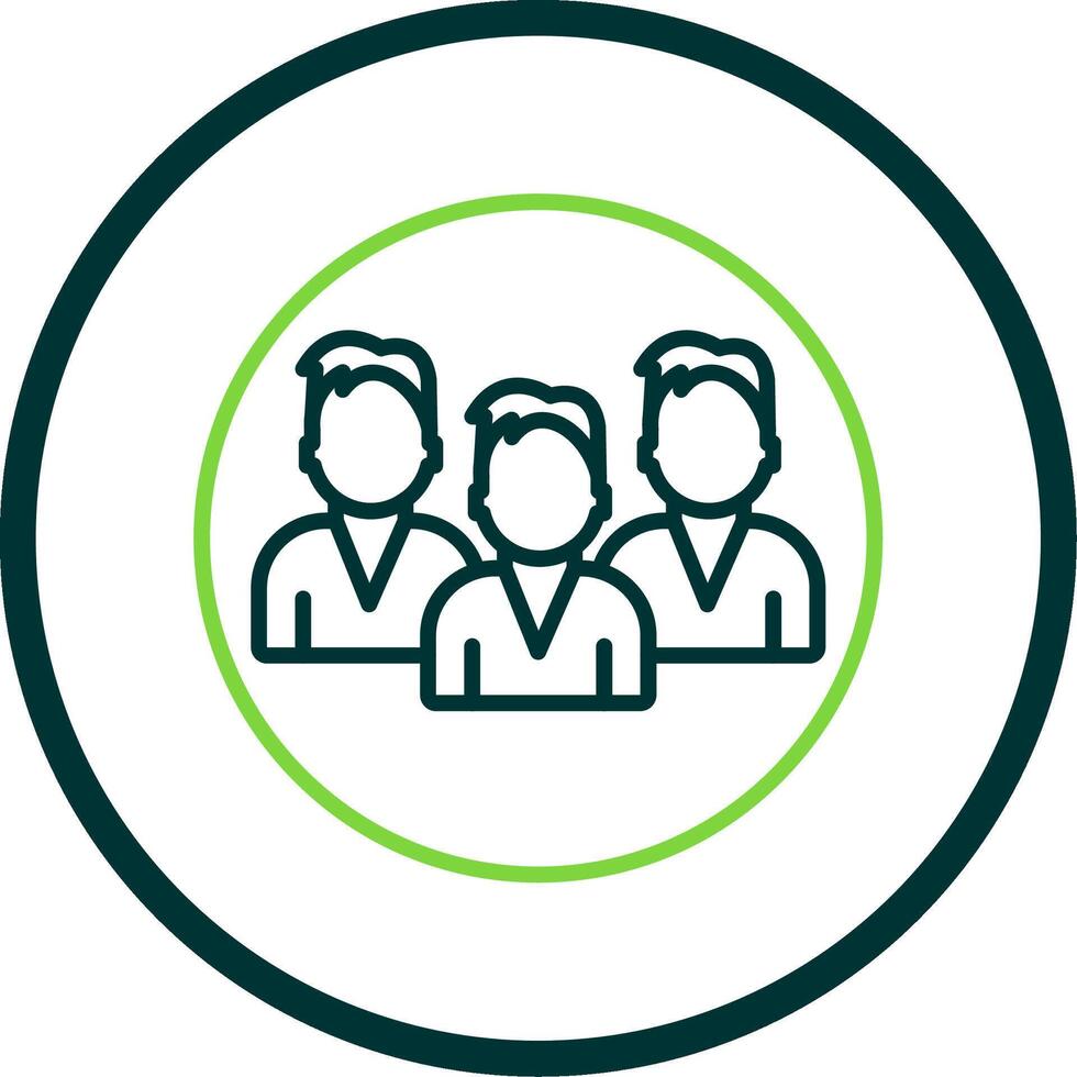 Mans Line Circle Icon Design vector