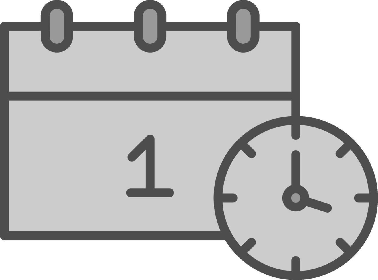 New Year Line Filled Greyscale Icon Design vector