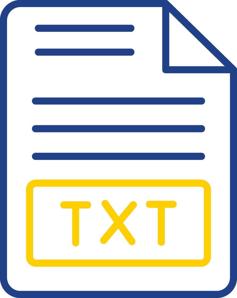 Text File Line Two Colour Icon Design vector