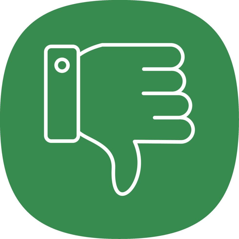 Dislike Line Curve Icon Design vector