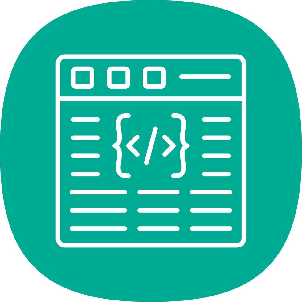 Coding Line Curve Icon Design vector