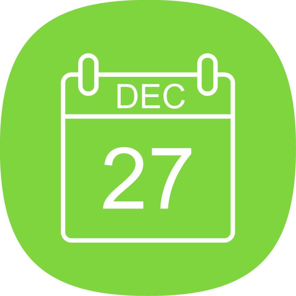 December Line Curve Icon Design vector