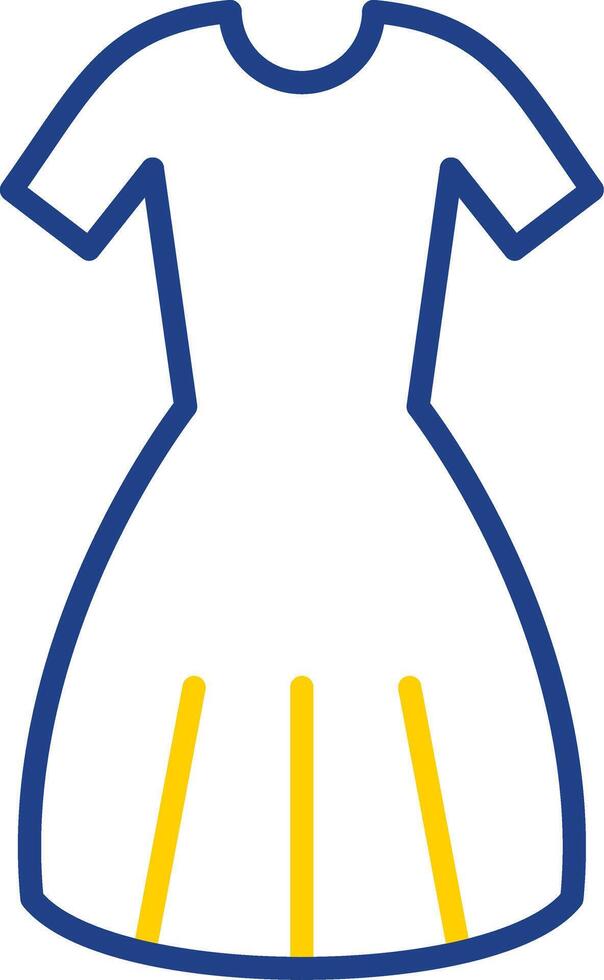 Dress Line Two Colour Icon Design vector