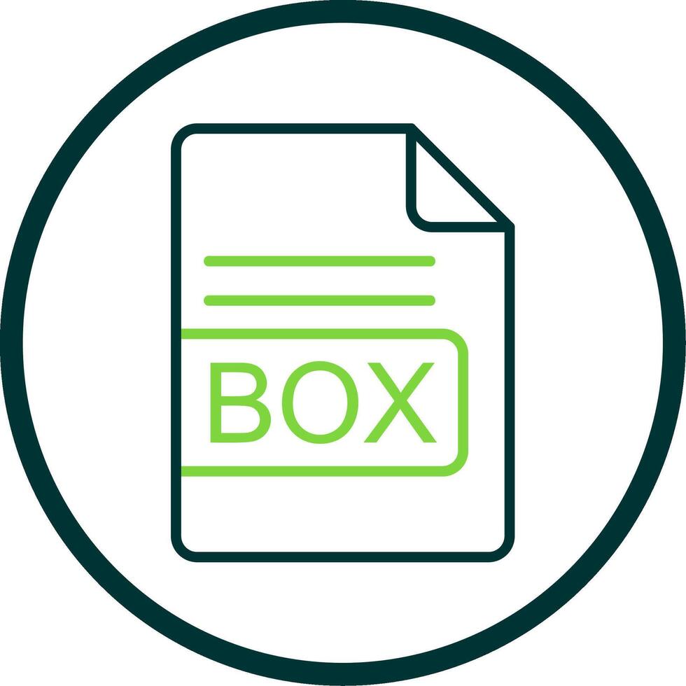 BOX File Format Line Circle Icon Design vector
