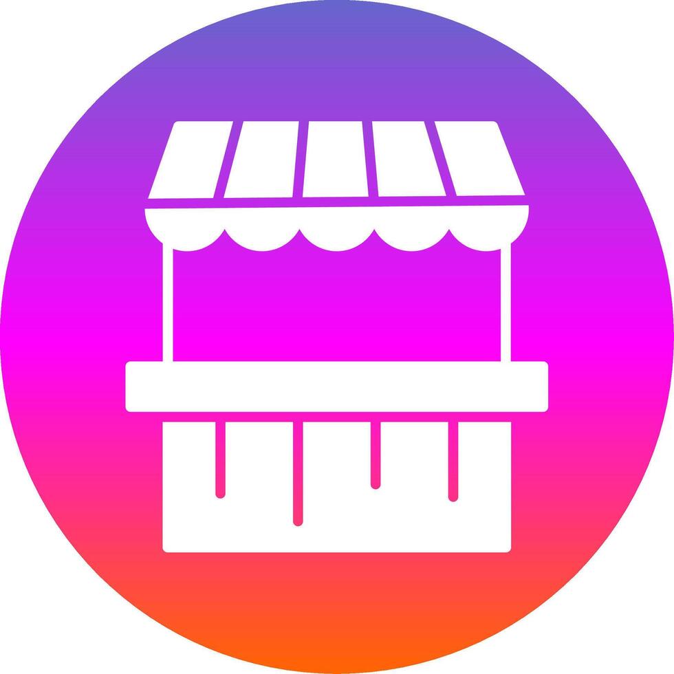 Farmer's Market Glyph Gradient Circle Icon Design vector