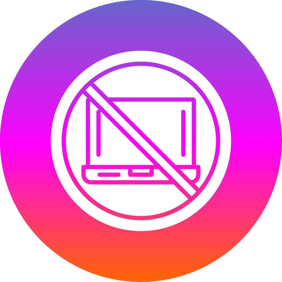 Prohibited Sign Glyph Gradient Circle Icon Design vector