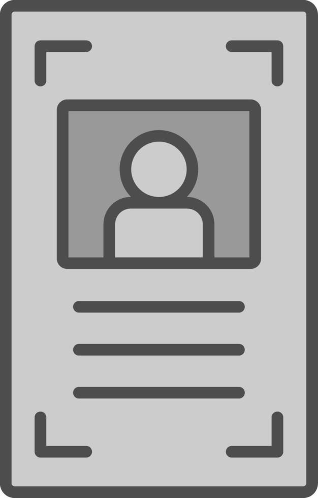 Baseball Card Line Filled Greyscale Icon Design vector