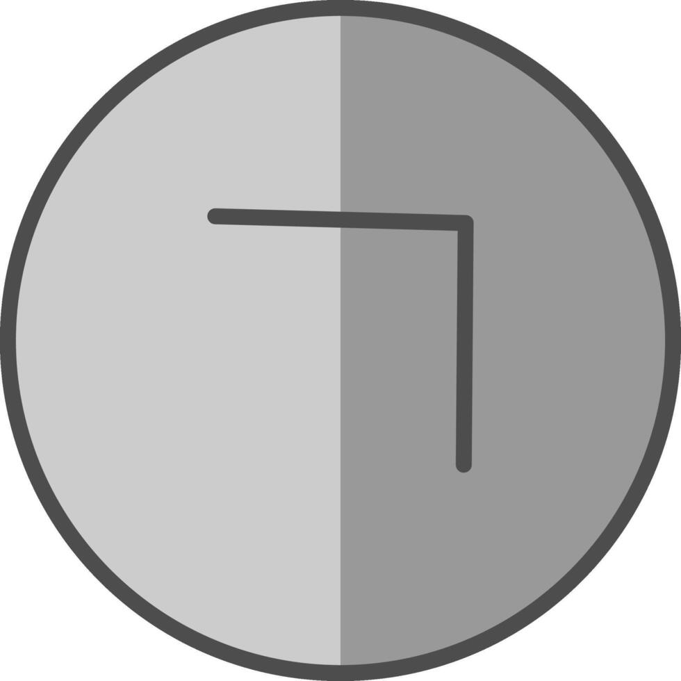 Chevron Line Filled Greyscale Icon Design vector