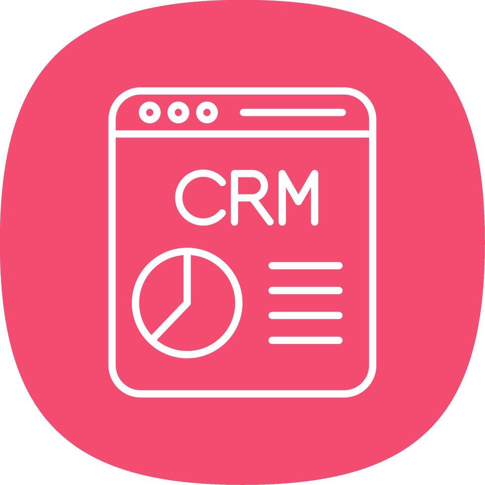 CRM Line Curve Icon Design vector