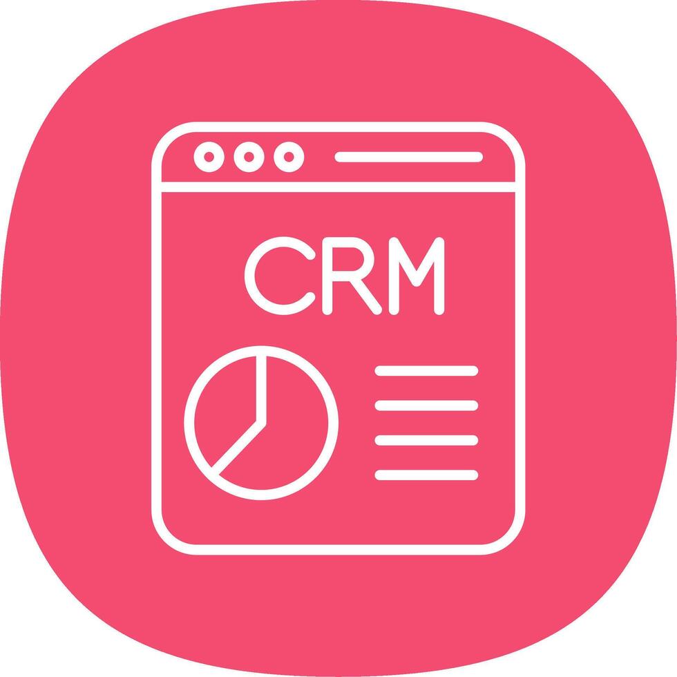 crm línea curva icono diseño vector