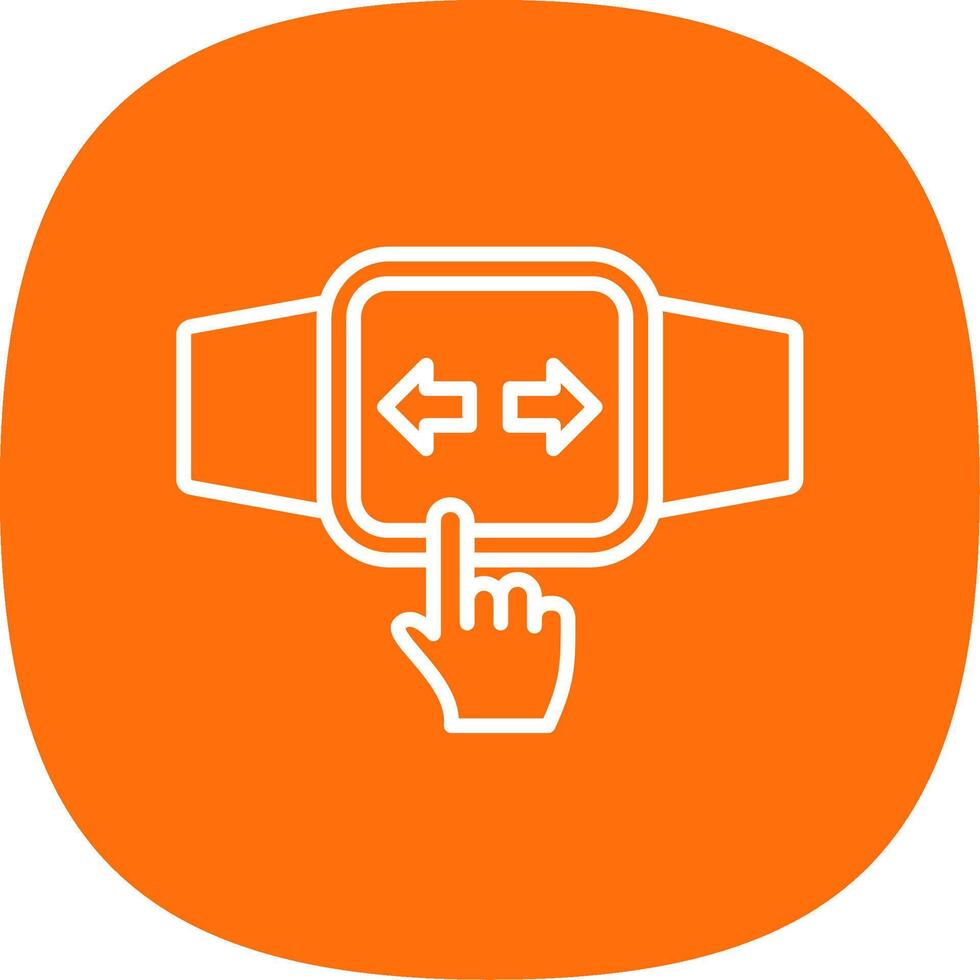 Touchscreen Line Curve Icon Design vector
