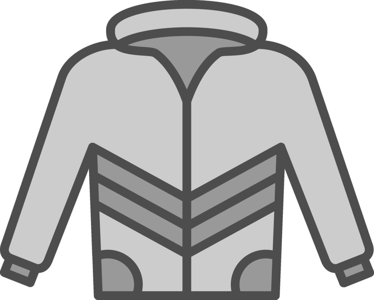 Coat Line Filled Greyscale Icon Design vector