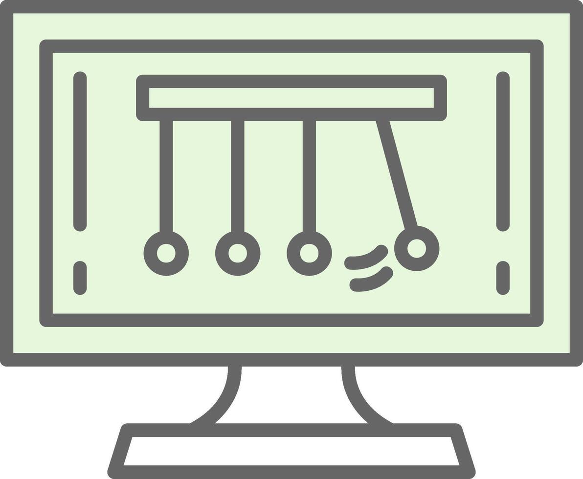 Newtons Cradle Fillay Icon Design vector