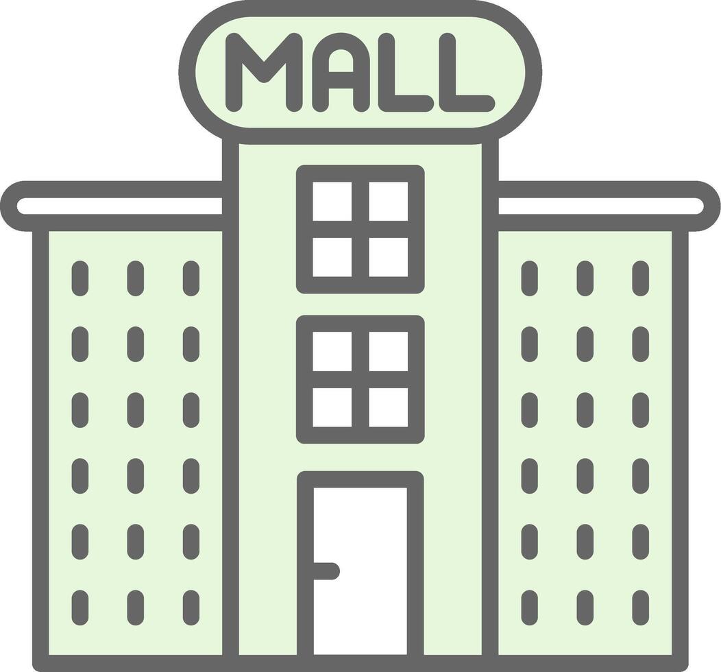 Shopping Mall Fillay Icon Design vector