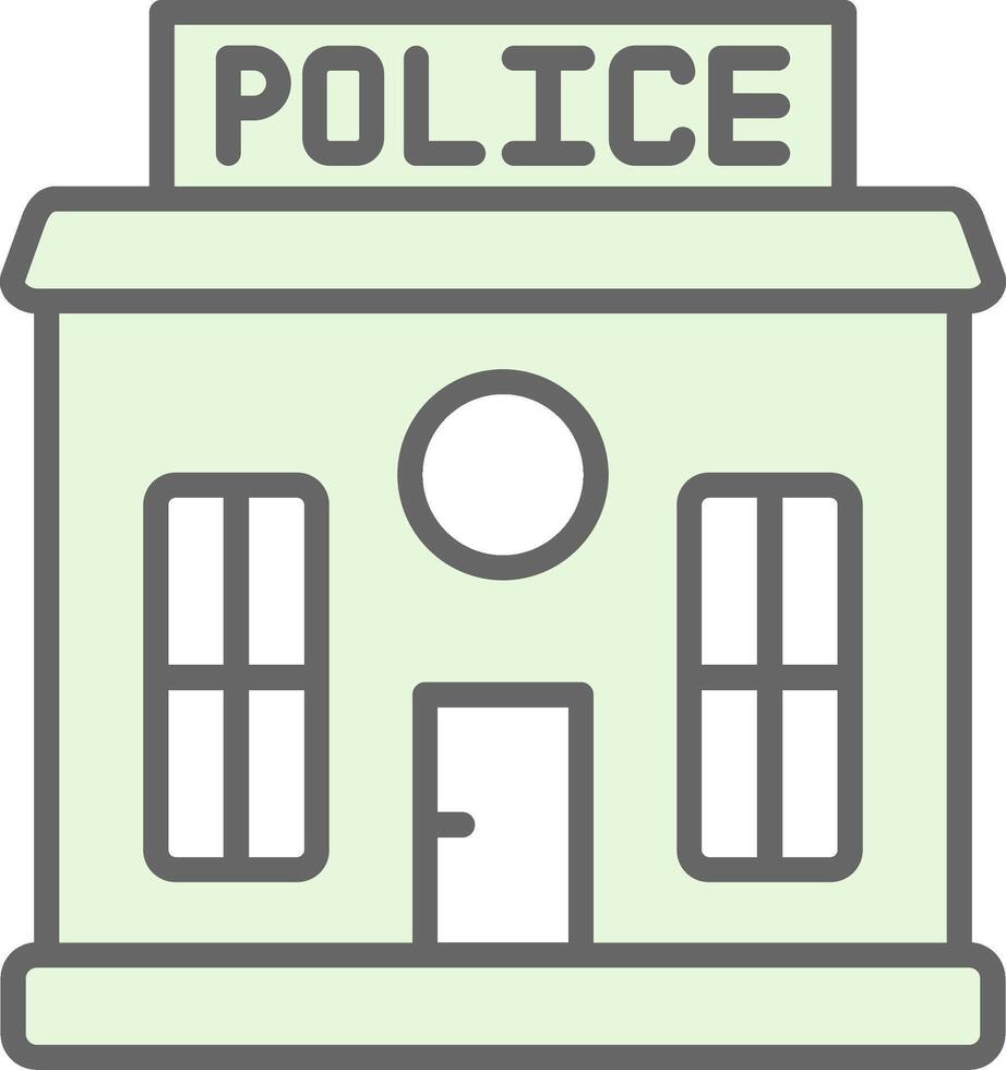 Police Station Fillay Icon Design vector
