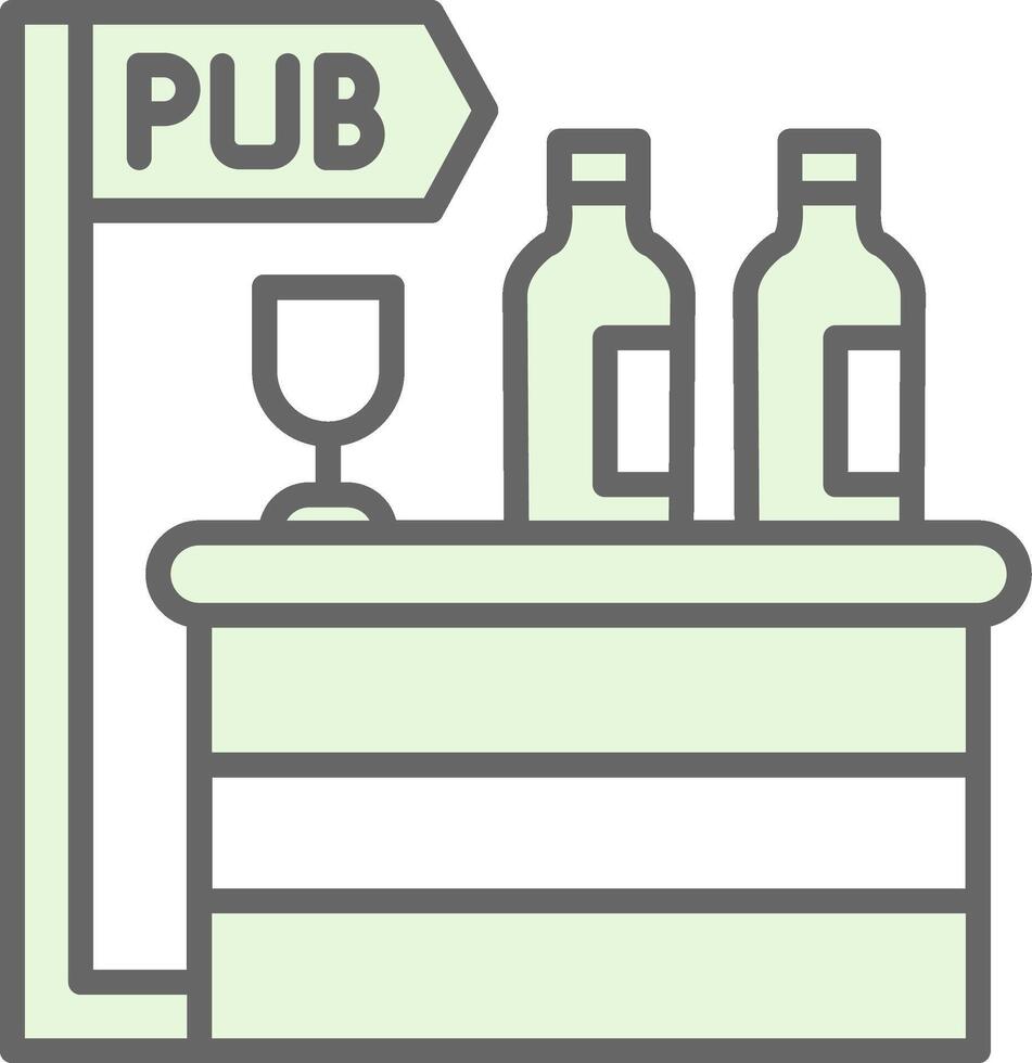 Pub Fillay Icon Design vector