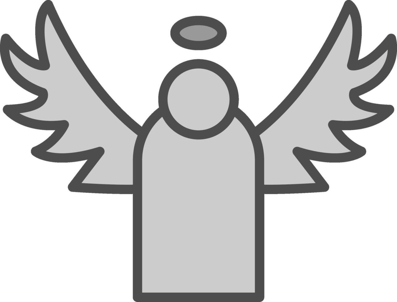 Angel Line Filled Greyscale Icon Design vector