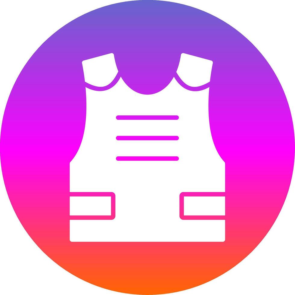 Armour Glyph Gradient Circle Icon Design vector