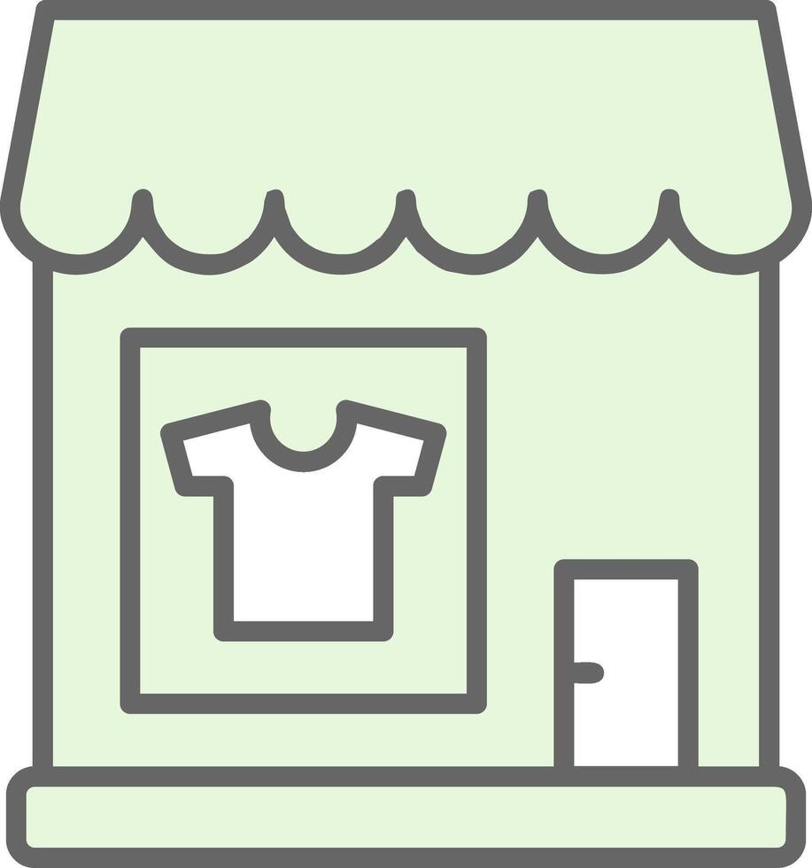 ropa tienda relleno icono diseño vector