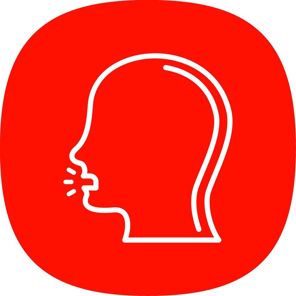 Talk Line Curve Icon Design vector
